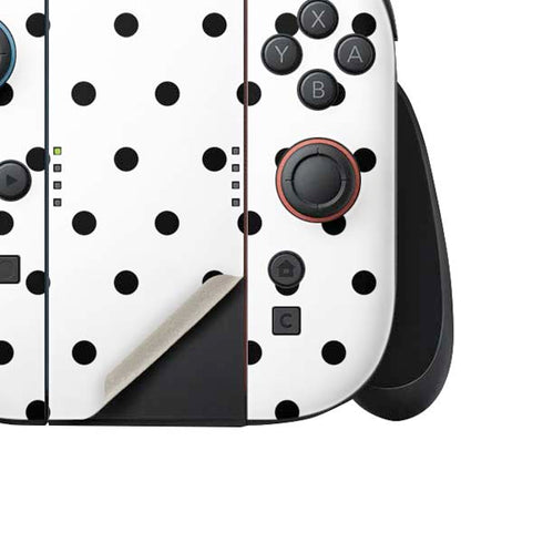 White and Black Polka Dots Nintendo Switch 2 (2025) Joy-Con Controller Skin