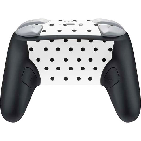 White and Black Polka Dots Nintendo Switch 2 (2025) Pro Controller Skin