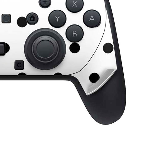 White and Black Polka Dots Nintendo Switch 2 (2025) Pro Controller Skin