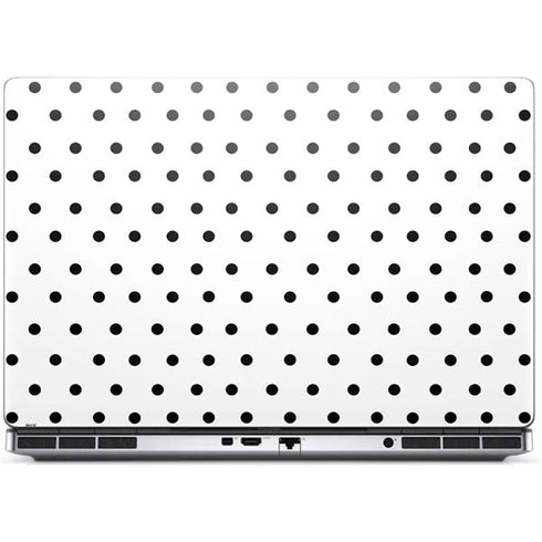 White and Black Polka Dots Dell Precision Skin