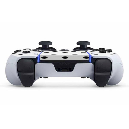 White and Black Polka Dots PS5 DualSense Edge Pro Controller Skin