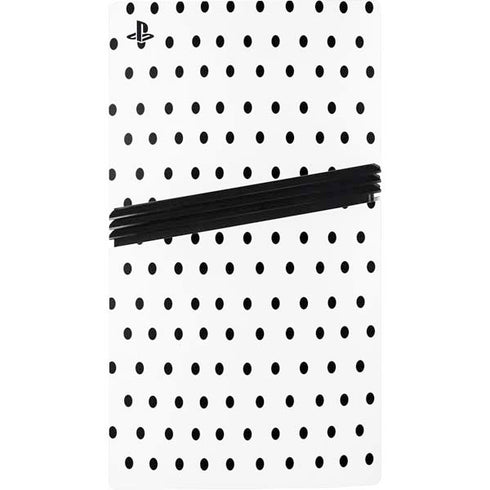 White and Black Polka Dots PS5 Pro Console Skin