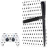 White and Black Polka Dots PS5 Pro Disk Bundle Skin