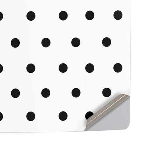 White and Black Polka Dots PS5 Pro Disk Console Skin