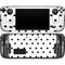 White and Black Polka Dots Steam Deck Handheld Gaming Computer OLED Skin