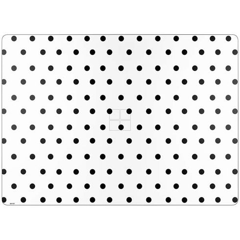 White and Black Polka Dots Surface Laptop 7 13.8in Skin