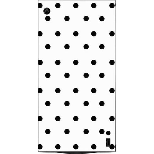 White and Black Polka Dots XBox Series X Digital Edition Console Skin