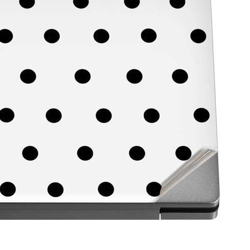 White and Black Polka Dots Dell XPS Skin