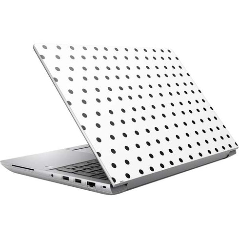 White and Black Polka Dots HP ZBook Fury 16 G10 Skin