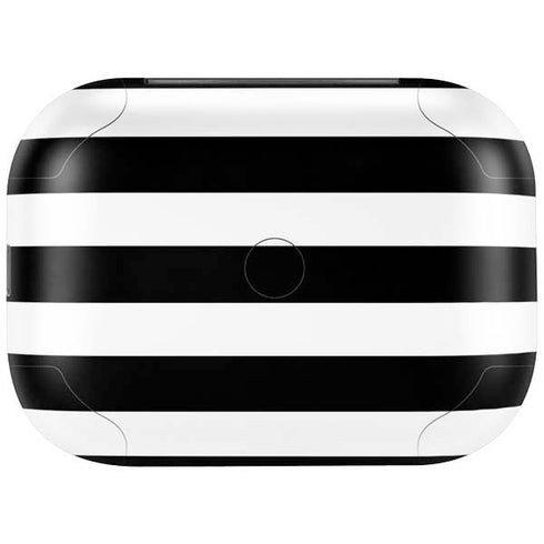 White and Black Stripes Amazon Echo Buds Skin