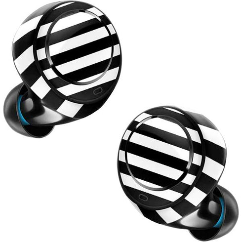 White and Black Stripes Amazon Echo Buds Skin