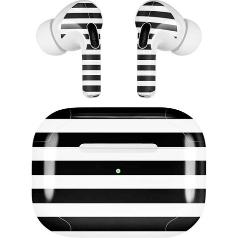 White and Black Stripes AirPods Skins