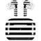 White and Black Stripes AirPods Skins