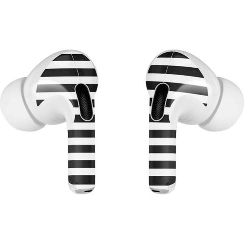 White and Black Stripes AirPods Skins