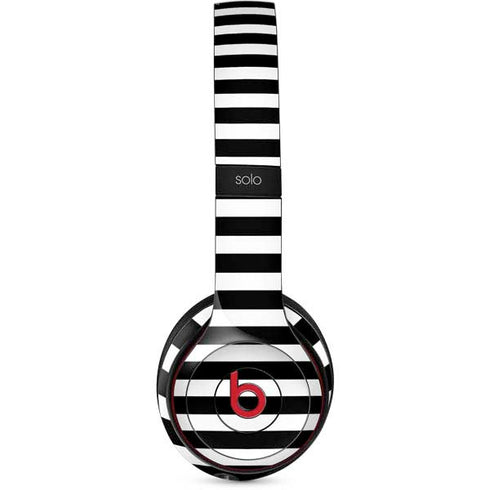 White and Black Stripes Beats Solo 3 Wireless Skin