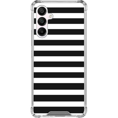 White and Black Stripes Galaxy A16 5G Clear Case