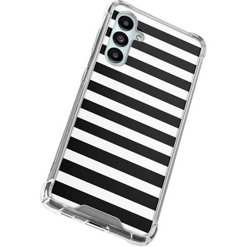 White and Black Stripes Galaxy A16 5G Clear Case