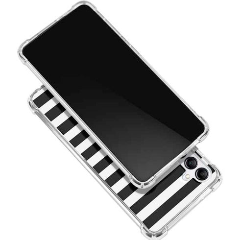 White and Black Stripes Galaxy A16 5G Clear Case
