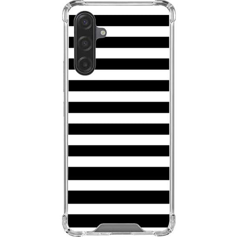 White and Black Stripes Galaxy A17 Clear Case