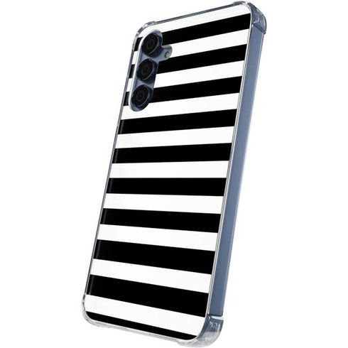 White and Black Stripes Galaxy A35 5G Clear Case