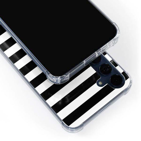 White and Black Stripes Galaxy A35 5G Clear Case