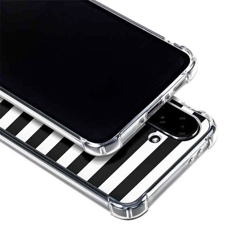 White and Black Stripes Galaxy A36 5G Clear Case