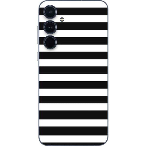 White and Black Stripes Galaxy A55 5G Skin