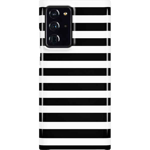 White and Black Stripes Galaxy Cases