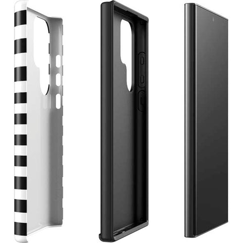 White and Black Stripes Galaxy S23 Ultra Pro Case