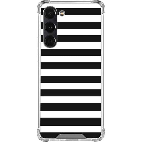 White and Black Stripes Galaxy S24 FE Clear Case