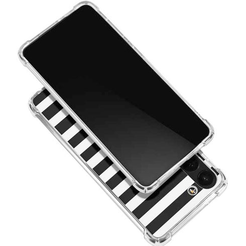 White and Black Stripes Galaxy S24 FE Clear Case