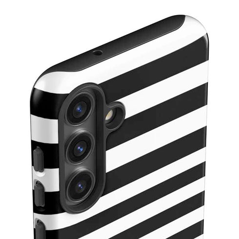 White and Black Stripes Galaxy S25 Impact Case