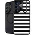 White and Black Stripes Galaxy S25 Kickstand Case