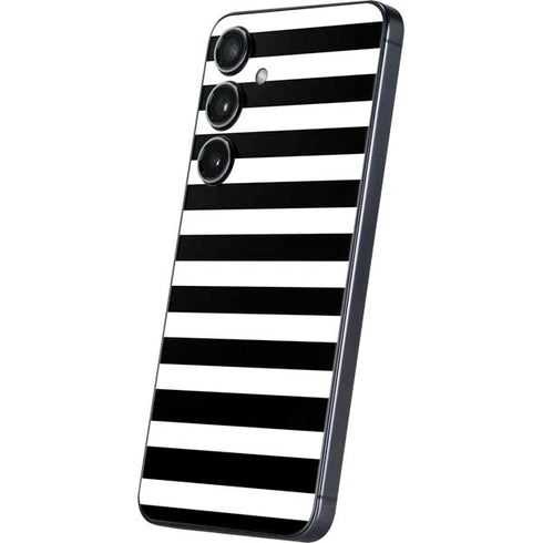 White and Black Stripes Galaxy S25 Plus Skin