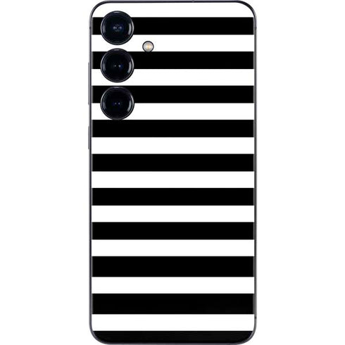 White and Black Stripes Galaxy S24 Skin