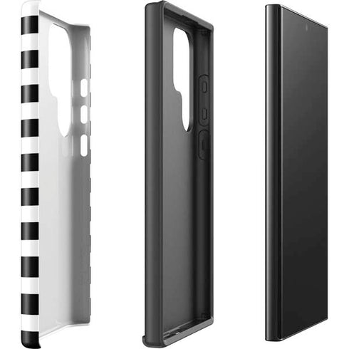 White and Black Stripes Galaxy S25 Ultra Impact Case