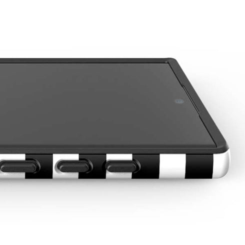 White and Black Stripes Galaxy S25 Ultra Impact Case