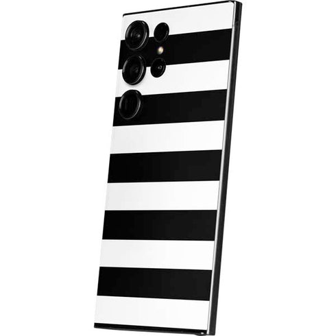 White and Black Stripes Galaxy S25 Ultra Skin