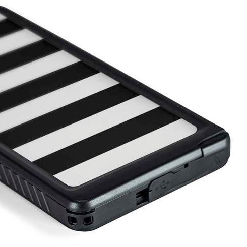 White and Black Stripes Galaxy S24 Ultra Waterproof Case