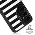 White and Black Stripes Galaxy S25 FE Kickstand Case