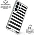White and Black Stripes Galaxy S25 Ultra Clear Case