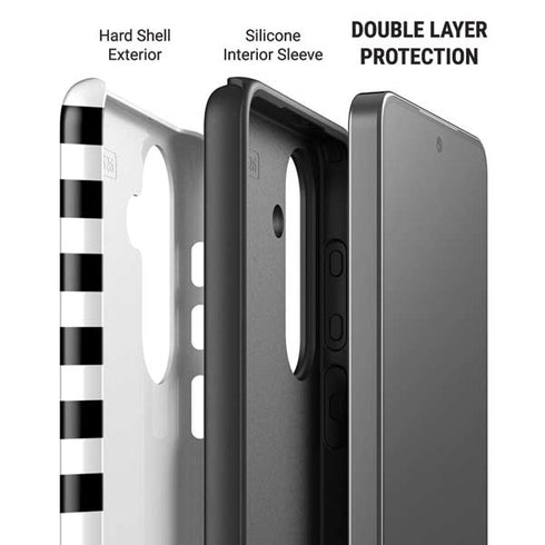 White and Black Stripes Galaxy S26 Impact Case