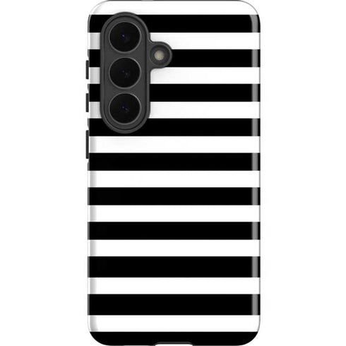 White and Black Stripes Galaxy S26 Plus Impact Case