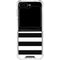 White and Black Stripes Galaxy Z Flip6 Clear Case