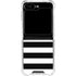 White and Black Stripes Galaxy Z Flip6 Clear Case
