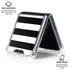 White and Black Stripes Galaxy Z Flip6 Clear Case