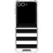 White and Black Stripes Galaxy Z Flip7 Clear Case