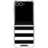 White and Black Stripes Galaxy Z Flip7 Clear Case