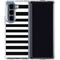 White and Black Stripes Galaxy Z Fold5 5G Clear Case