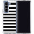 White and Black Stripes Galaxy Z Fold5 5G Clear Case